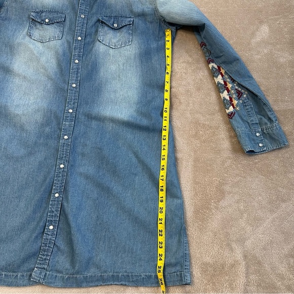 Johnny Was 3J Workshop Embroidered Denim Dress - Picture 13 of 13